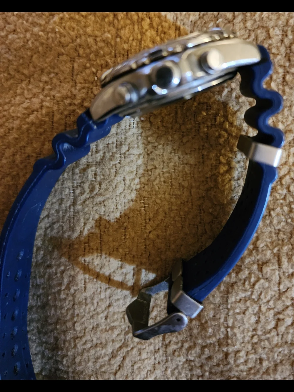 Citizen Diver's Chronograph Watch - Promaster Depth Blue Strap, W Tank Case RARE